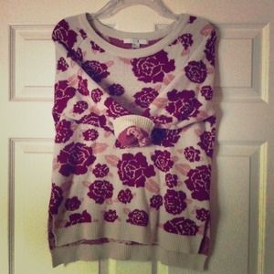 Rose and beige color sweater!