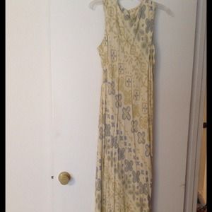 Pretty multi yellow and green dress