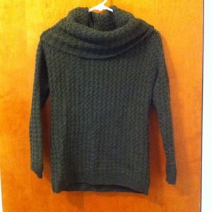 Forest green cowl neck sweater