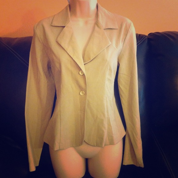 Beige Khaki Suit Jacket Blazer