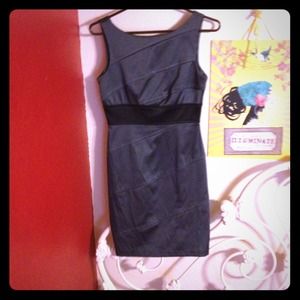 Grey dress with black band from Macy's.