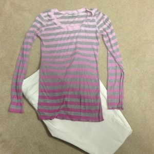 Michael Stars longsleeve ombré pink shirt
