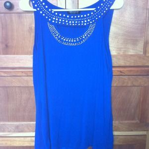 Royal blue studded shirt
