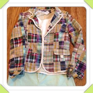 Super cute madras print summer jacket!