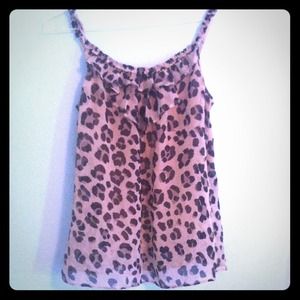 New York & Co. Leopard print ruffle cami