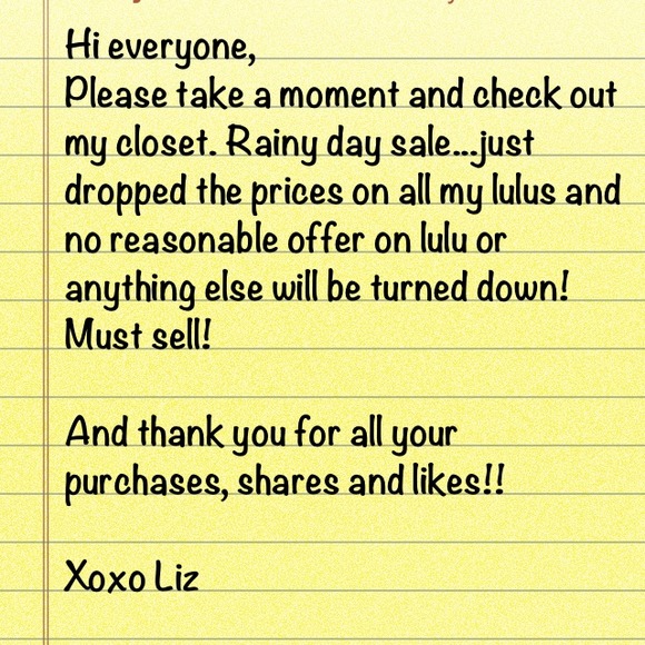 Rainy day sale!!!