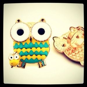 Gold tone Owl ring mix and match 2 for $12