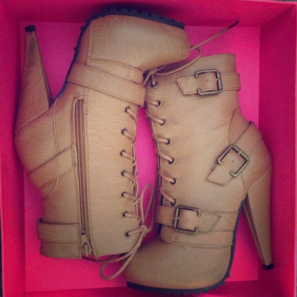 Charlotte Russe Boots - Lace up Booties 💜