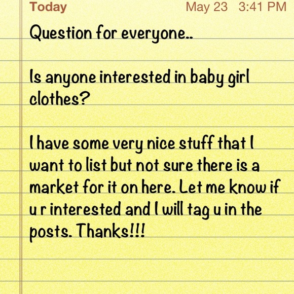 Baby girl clothes. Decided not to list