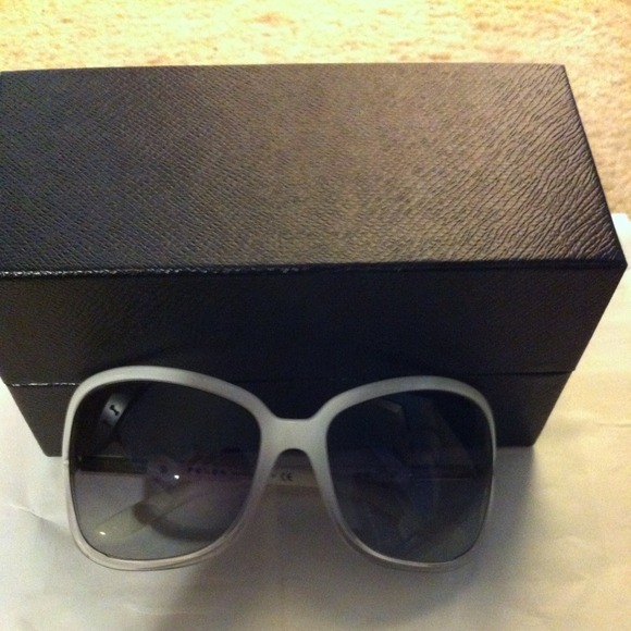 Authentic Prada white sunglasses