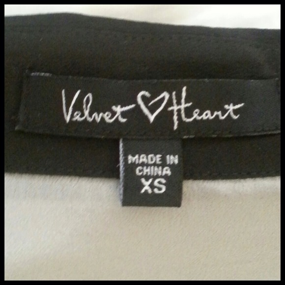 *SOLD*VELVET HEART Colorblock collared blouse - Picture 2 of 2