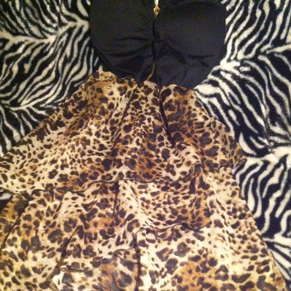 Long leopard print chiffon maxi dress BRAND NEW!!! - Picture 3 of 4