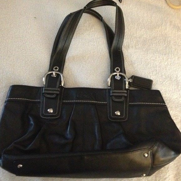 100% Authentic Coach Soho Black Leather Tote