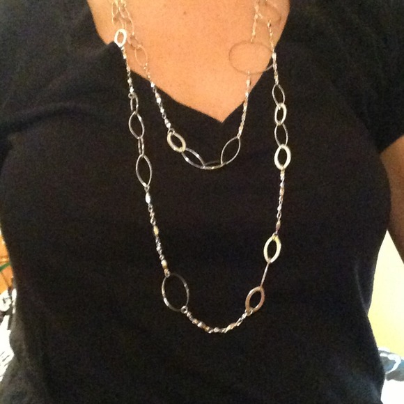 Express Silver Circle Necklace