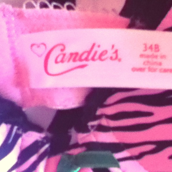 Candie's Pink Zebra Print Bra.🎀 OBO! :)) - Picture 4 of 4