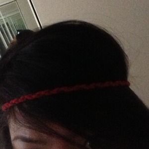 Red with chain beaded headband