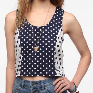 Urban Outfitters Polka Dot Crop Top