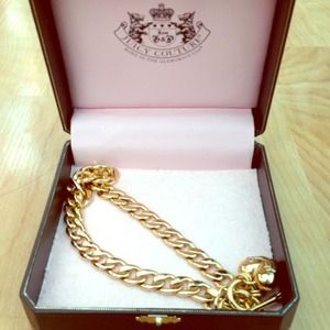 Juicy couture gold charm necklace
