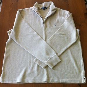 Cream zip down sweater