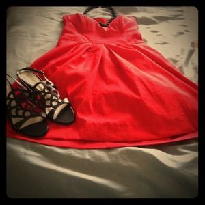 Strapless red cocktail dress PRICE REDUCED!