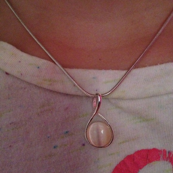 Silver and gem necklace