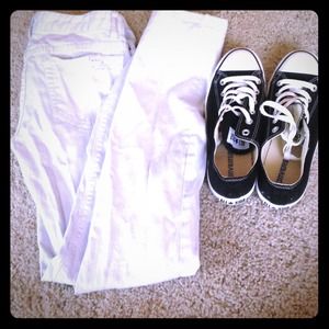 White Aeropostale skinny jeans