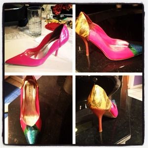 pair of heels i re-did for 80s party