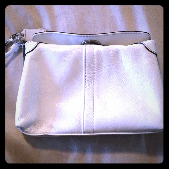 Coach Clutches & Wallets - Coach white patent leather clutch/wristlet