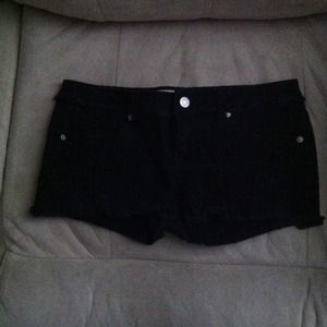 Black jean shorts