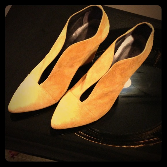 Reduced. Mustard gold booties