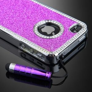 🚫SOLD🚫NEW iPhone 4 ,4S Purple Glitter Hard Case!