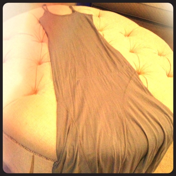 Maxi dress, army green. From Victoria Secret