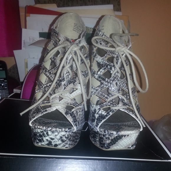 Mia zebra print heels