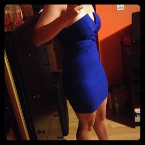 Royal blue body central party dress