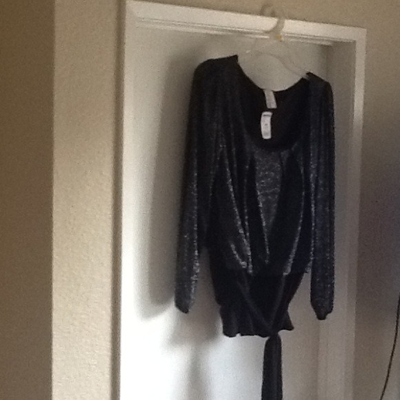 Bling bling black blouse NWT