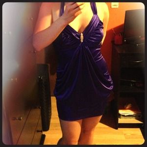 Plum purple party dress