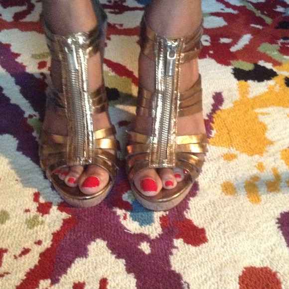Michael Kors Shoes - Bronze zip front sandal