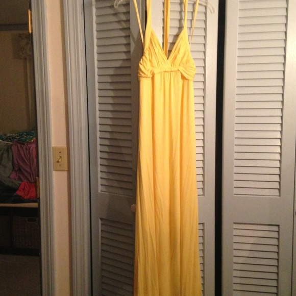 Yellow maxi dress