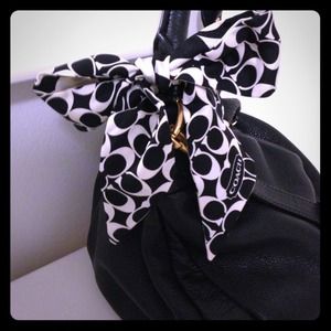 Coach silk ponytail scarf