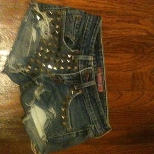 Studded size zero jean shirts