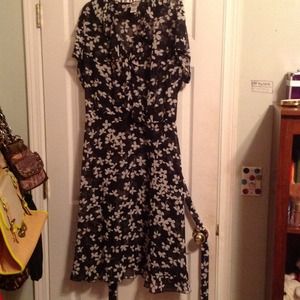 Black flowered dress