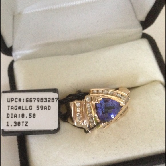 π₯π₯SOLD LOCALπ₯π₯ LeVian Tanzanite & Diamond Ring - Picture 2 of 4