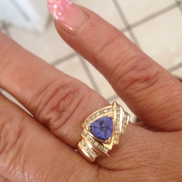 π₯π₯SOLD LOCALπ₯π₯ LeVian Tanzanite & Diamond Ring - Picture 4 of 4