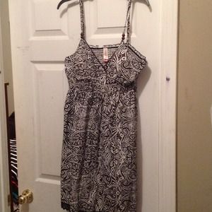 Brown & white sun dress