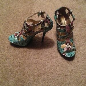 Snake skin strapped heals!