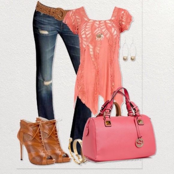 Thammy's Boutique  Handbags - Bundle Coral Color Purse & Wallet.