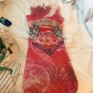 Rhinestoned tank dress