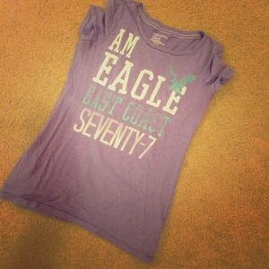 Purple tee "AM Eagle East Coast Seventy-7"