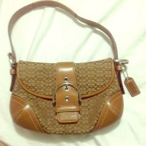 Coach tan/natural SOHO miniature c. Small w buckle