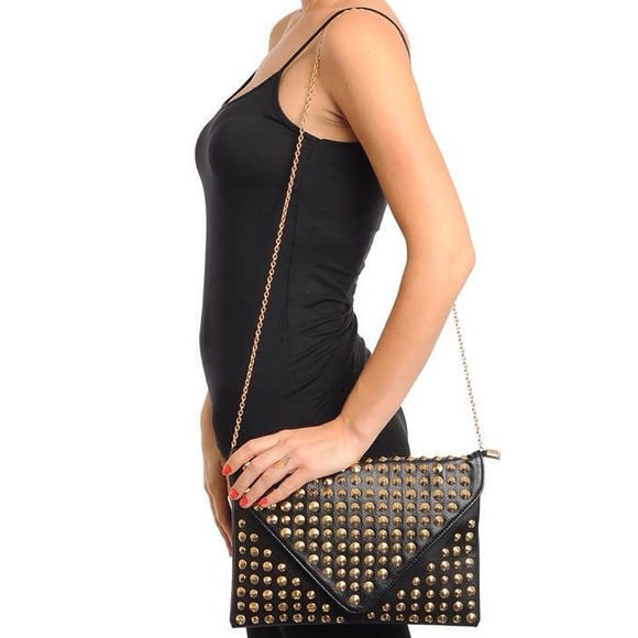 🎉Host Pick🎉 Black and Gold Bag with Studs - Picture 2 of 4